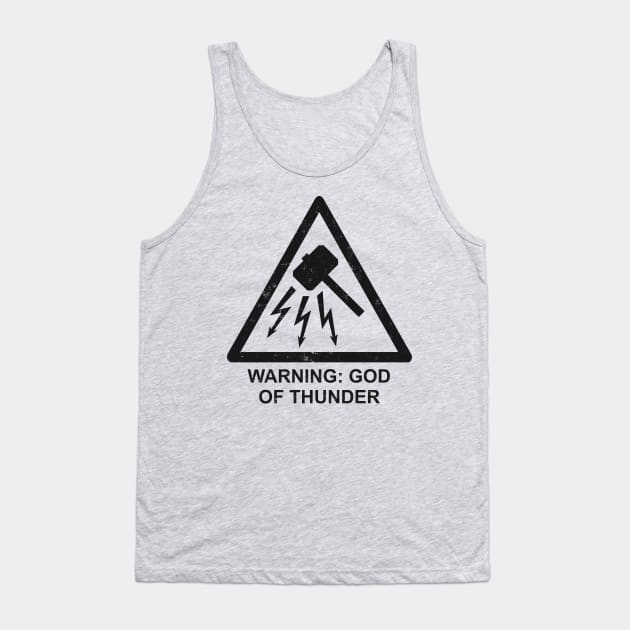 Warning: God of Thunder Tank Top by Byway Design